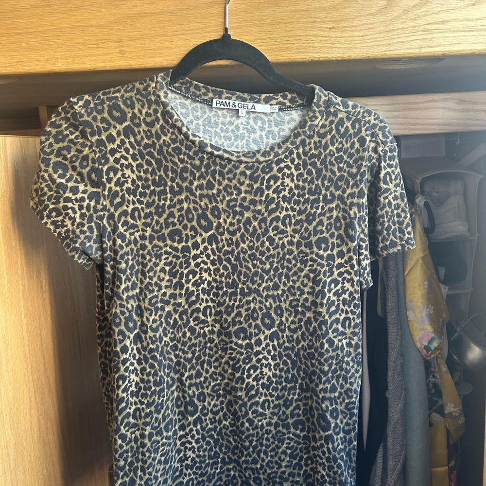 Pam & Gela Leopard Cheetah Print Top